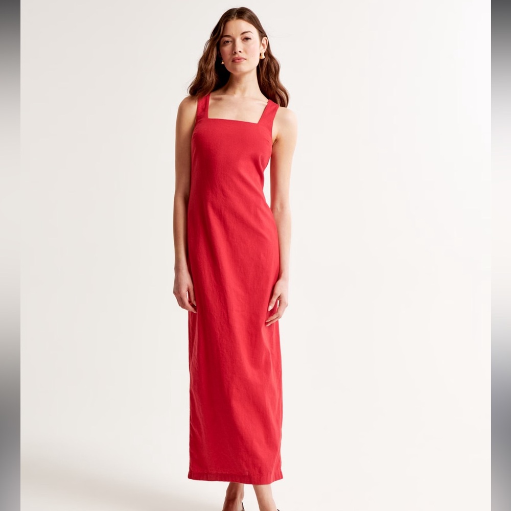 Abercrombie & Fitch Red Maxi Dress